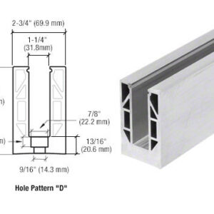 8B 120 in. Drilled Base Shoe – 3/4 in. Glass