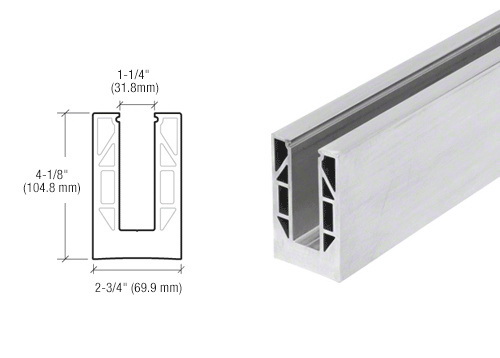 8B 120 in. Base Shoe – 3/4 in. Glass