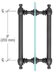 Colonial 8 in. Back-to-Back Shower Door Pull Handle