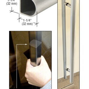D36 36 in. D-Shape Ladder Pull – Brushed Stainless