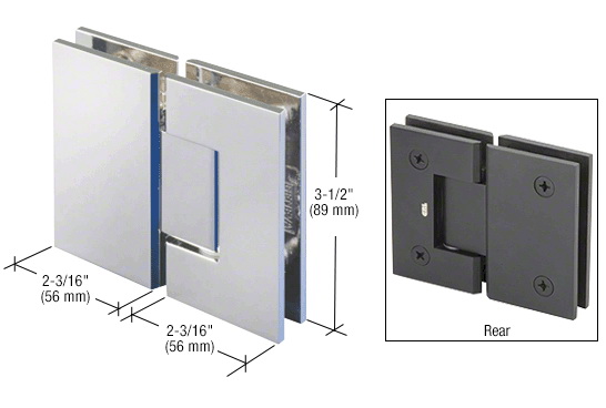 CRL Geneva 180 Series 180 Degree Glass-to-Glass Standard Hinge