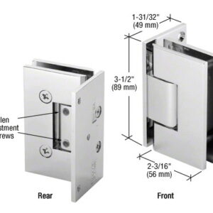 CRL Geneva 344 Series Adjustable Wall Mount Offset Back Plate Hinge