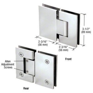 CRL Geneva 380 Series Adjustable 180 Degree Glass-to-Glass Hinge