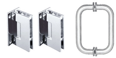 CRL Geneva Shower Pull and Hinge Set