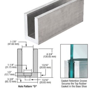 L25S Drilled Base Shoe – Laminated Glass