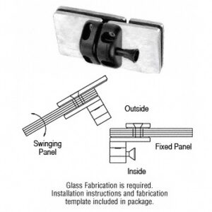 180° Glass-to-Glass Gate Latch – Brushed Stainless