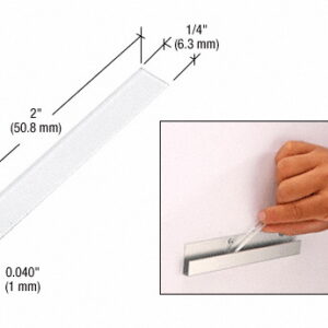Clear Plastic Setting Blocks – .040 x 1/4 x 2 in.