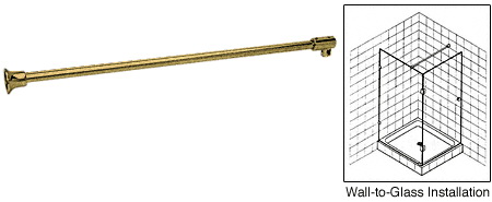 39 in. Fixed Panel Wall-to-Glass Shower Support Bar