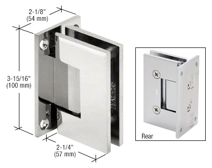CRL Vienna 037 Series Wall Mount Full Back Plate Hinge