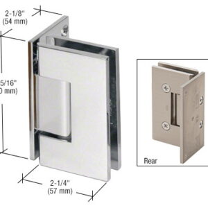 CRL Vienna 044 Series Wall Mount Offset Back Plate Hinge