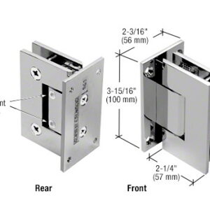 CRL Vienna 337 Series Adjustable Wall Mount Full Back Plate Hinge