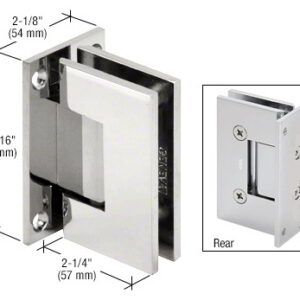 CRL Vienna 537 Series 5 Degree Pre-Set Wall Mount Full Back Plate Hinge