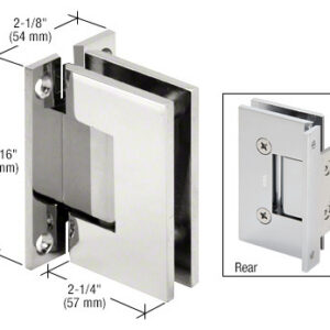 CRL Vienna 037 Series Wall Mount H Back Plate Hinge