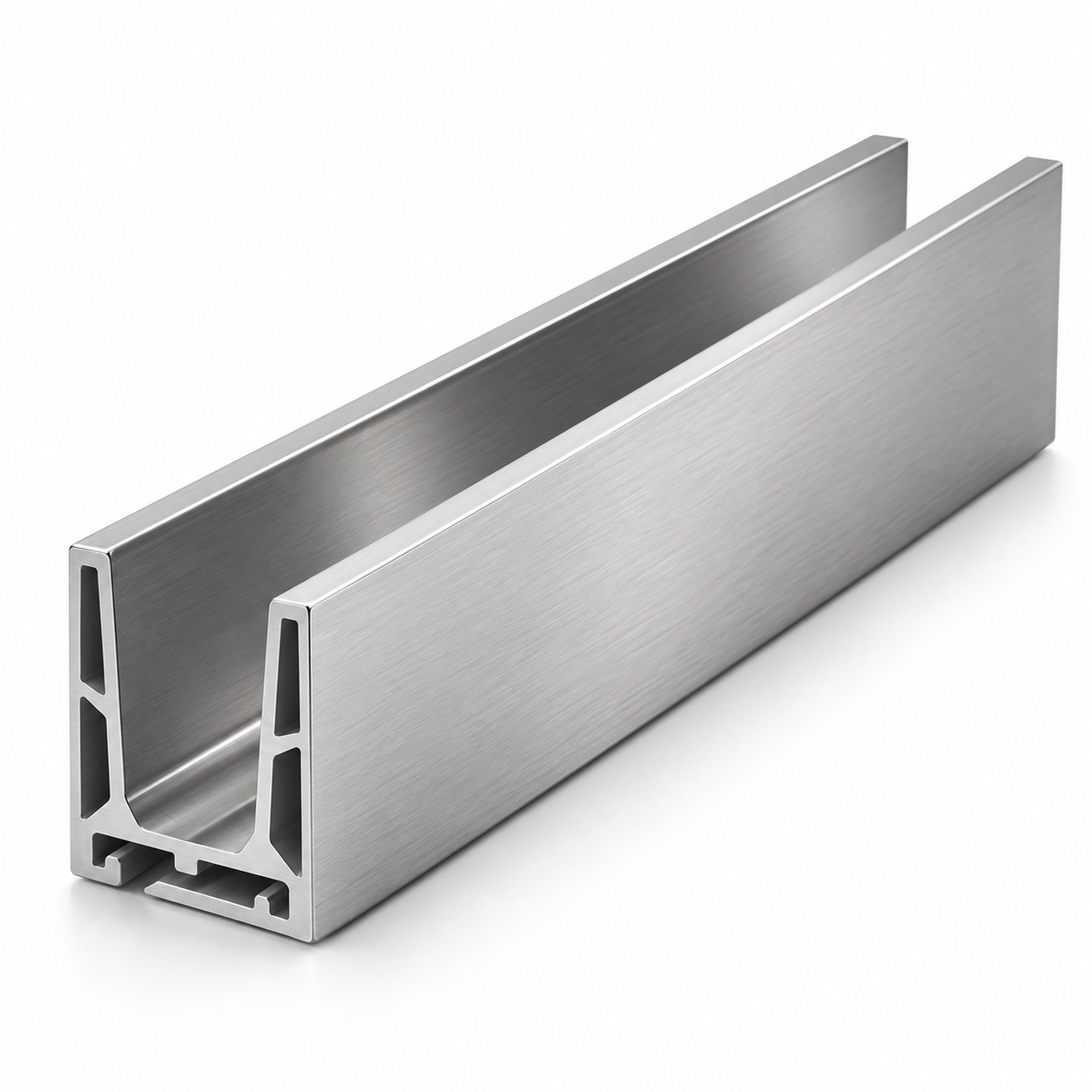 Aluminum Base Shoe Channel for Glass Railing