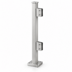 Stainless Steel Glass Railing Post with Clamp